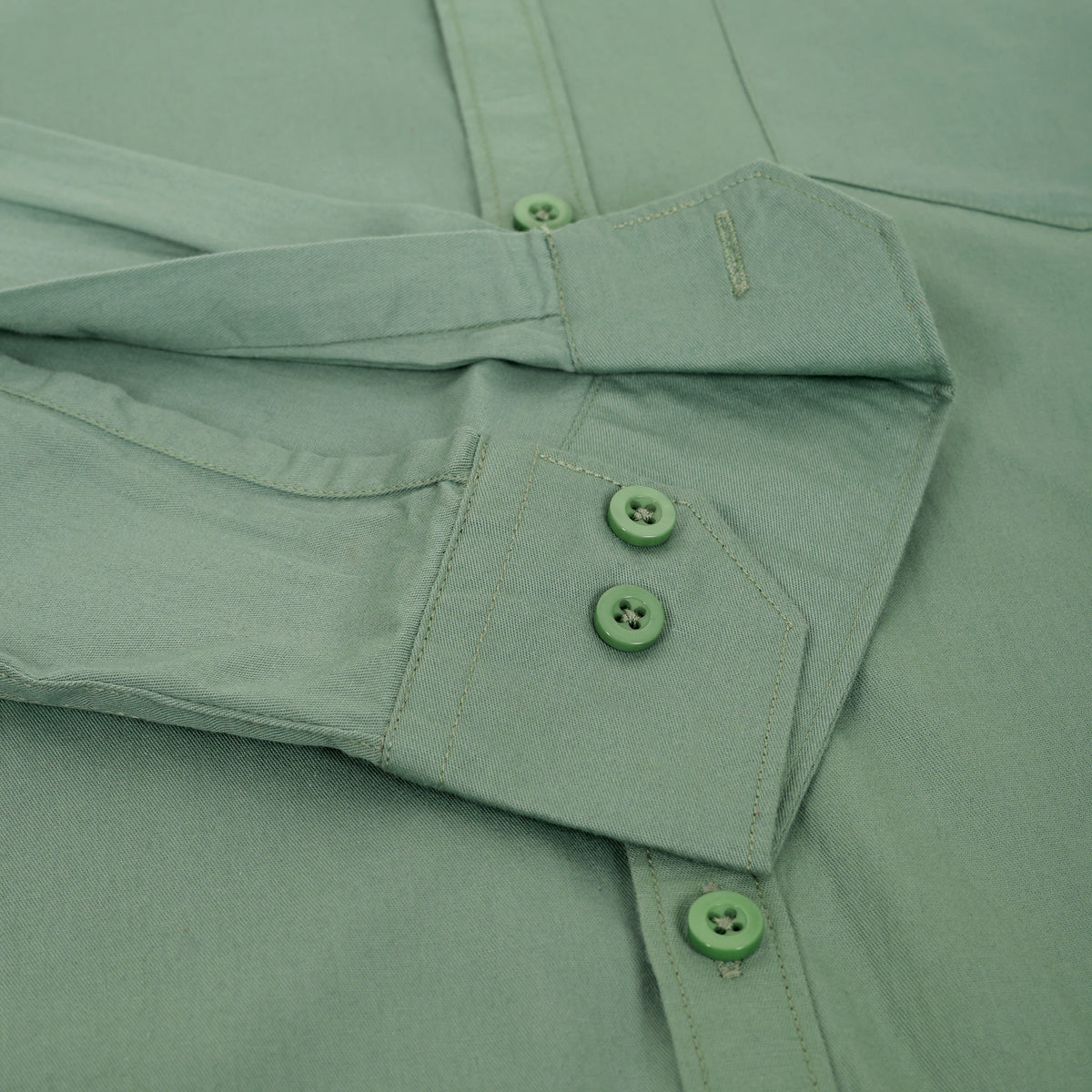 Green Jute Shirt with Cotton Skirt
