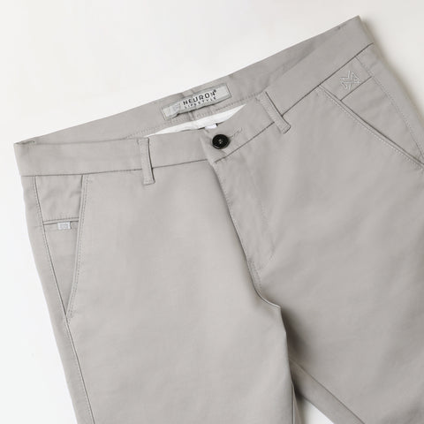 Men Grey Trouser With Bone Pocket