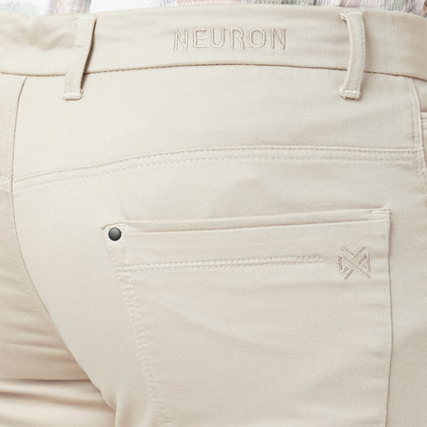 Men Cream Trouser With Patch Pocket