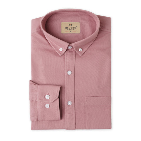 Men Light Pink Oxford Shirt