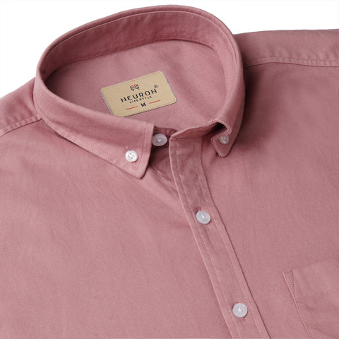 Men Light Pink Oxford Shirt
