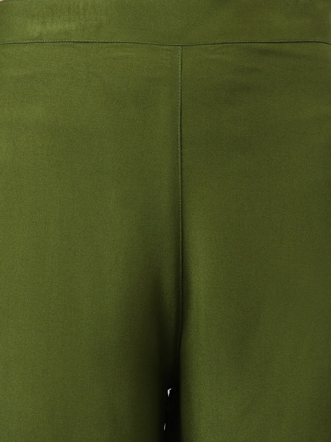 Women Green Solid Kurta Set (Set317)