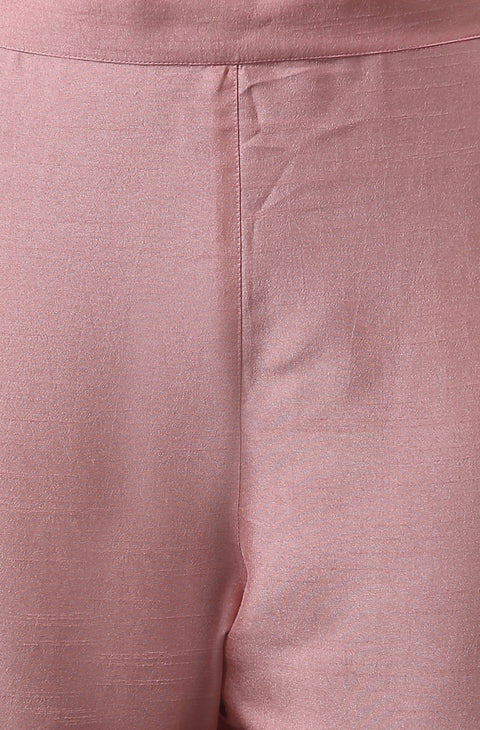 Women Pink Ethnic Motifs Printed Regular Kurta with Trousers (SET319)