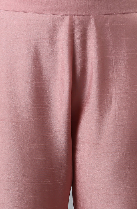 Women Mauve Foil Print Kurta with Trousers (Set345)