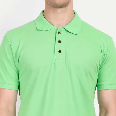 Men's Spring Green Polo Collar T-shirt