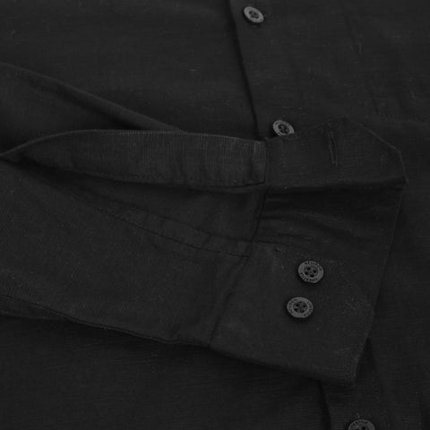 Men Black Casual  Linen shirt