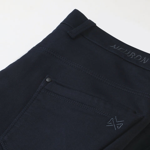 Men Navy Blue Trouser With Patch Pocket