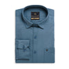 Men Yale Blue Satin Cotton Shirt