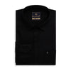 Men Black Cotton Satin Formal Shirt