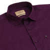 Men Purple Solid Cotton Shirt