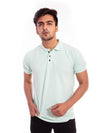 Men's Mint Green Polo Collar T-shirt.