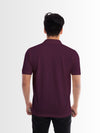 Men's Burgundy Polo Collar T-shirt