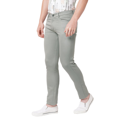 Men Steel Grey Trouser With Patch pocket