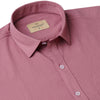 Mauve Pink Popcorn Solid Half Sleeves Shirt
