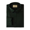 Men Dark Green Satin Cotton Shirt