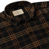Men Brown & Black Checked Flannel Shirt