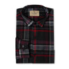 Men Red Line & Black Checked Flannel Shirt