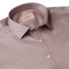 Men French Pink Satin Cotton Shirt