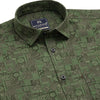 Men Green Printed full sleeves shirts