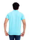 Men's Sky Blue Polo Collar T-shirt.