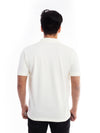 Men's Off White Polo Collar T-shirt