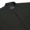 Men Olive Green Casual Linen Shirt