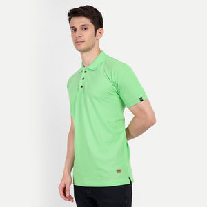 Men's Spring Green Polo Collar T-shirt