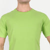 Men Pear Green Solid Round Neck Half Sleeve T-shirt.