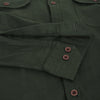 Men's Olive Green Double Pocket Casual Shirt