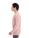 Men's Sand Pink Henley Collar T-shirt.