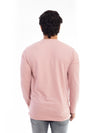 Men's Sand Pink Henley Collar T-shirt.